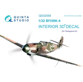 Plastikový model Quinta studio 1/32 Bf 109K-4 3D-Print&col.Interior (HAS)