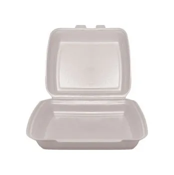 Jednorázové nádobí Menubox bílý 1-dílný dvouzámkový/ 250ks