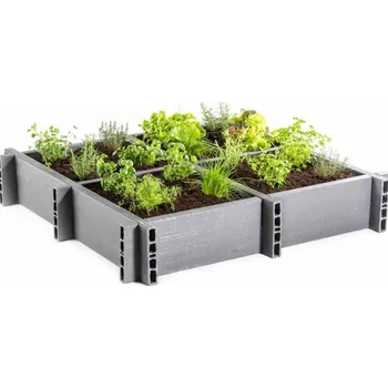 Vyvýšený záhon Ecoo Flexi Ecoplanc 120 cm šedý