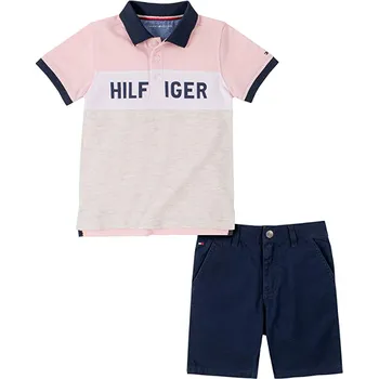 Kojenecká souprava Tommy Hilfiger polo tričko s kraťasy pro chlapečka 6 - 9 m
