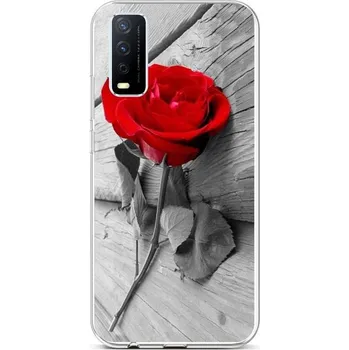 Pouzdro na mobilní telefon Kryt Vivo Y11s silikon Červená růže (obal neboli pouzdro na Vivo Y11s)