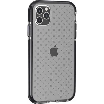 Pouzdro na mobilní telefon Ochranný transparentní kryt se vzorem křížků pro iPhone 11 Pro - černý