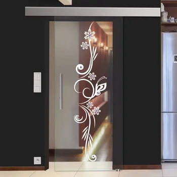 Interiérové dveře Glasdesign Flower skleněné posuvné dveře 1025 x 2050 mm