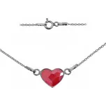 NUBIS® Stříbrný náramek se srdcem Crystals from Swarovski® Royal Red - NB-0201-RR