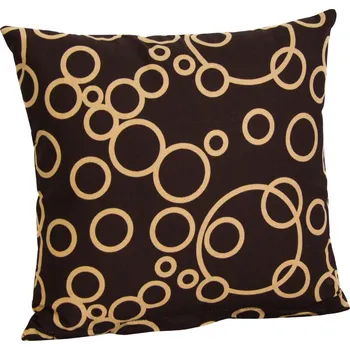 Povlak na dekorativní polštářek Povlak na polštářek béžové kruhy - 40 x 40 cm