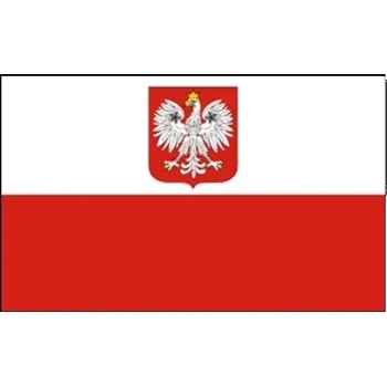 Vlajka Polsko se znakem 30 x 45 cm na tyčce