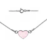 NUBIS® Stříbrný náramek se srdcem Crystals from Swarovski® Powder Rose - NB-0201-PR