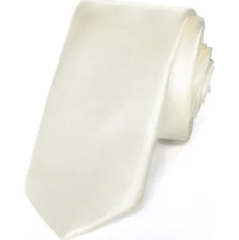 Kravata HEDVA ČESKÝ BROKÁT Kravata PESh 8 cm satén smetanová