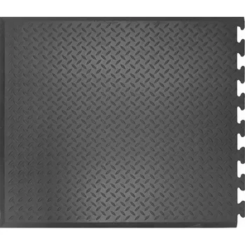 Rohožka Černá gumová protiskluzová rohož (25% nitrilová pryž) (okraj) Comfort-Lok - 80 x 70 x 1,2 cm