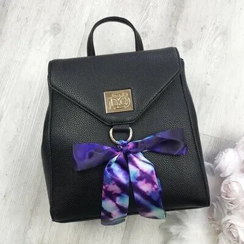 Kabelka Dámský batoh černý se šátkem NOBO N755