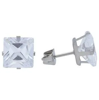 Náušnice Doria Náušnice z oceli stříbrné se zirkonem C073