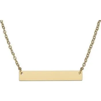 Řetízek Doria Řetízek zlatý s ploténkou z oceli I342