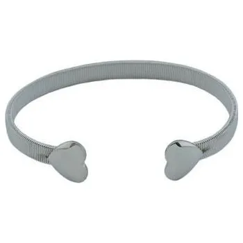 Náramek Doria Náramek z oceli stříbrný se srdíčky L081