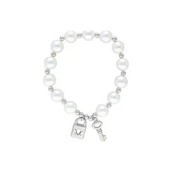 Náramek Doria Náramek perličkový se zámkem a klíčem z oceli