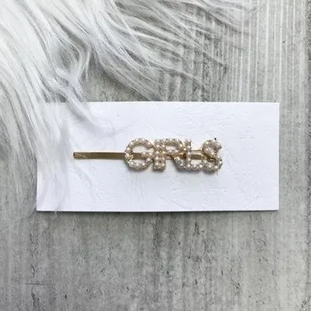 Ozdoba do vlasů Sponka do vlasů GIRLS s perličkami zlatá (SP55)