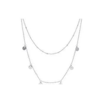 Řetízek Doria Vícevrstvý řetízek stříbrný z chirurgické oceli G309