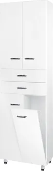 Koupelnový nábytek Bliss Vilio Pordo V60 skříňka vysoká s prádelním košem bílá