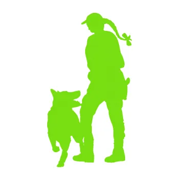 Samolepící dekorace Psovod 002 levá (04 - zelená kawasaki) SAMOLEPKA NA AUTO, NÁLEPKA, FÓLIE, POLEP, TUNING, VLASTNÍ TEXT, TISK, AUTOSAMOLEPKY.cz, POLEPY, OBRÁZEK, LOGO, 3D STICKERS