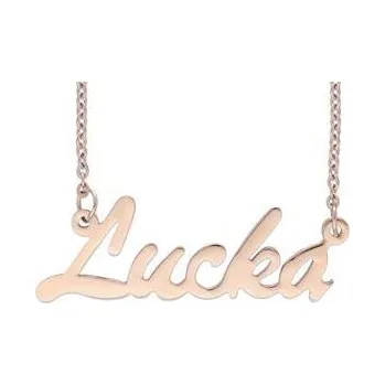 Řetízek Doria Řetízek z oceli se jménem LUCKA rose gold