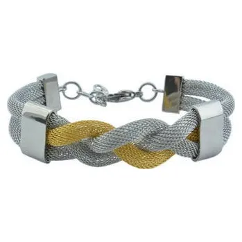 Náramek Doria Náramek proplétaný zlato - stříbrný z oceli B274