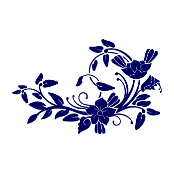 Samolepící dekorace SAMOLEPKA Květina dekor 025 pravá (23 - tmavě modrá) NA AUTO, NÁLEPKA, FÓLIE, POLEP, TUNING, VLASTNÍ TEXT, TISK, AUTOSAMOLEPKY.cz, POLEPY, OBRÁZEK, LOGO, SAMOLEPKY