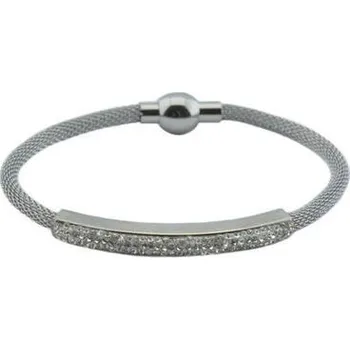 Náramek Doria Náramek stříbrný s krystalky z oceli CRYSTAL SILVER I.