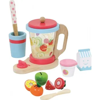Dětská kuchyňka Mentari Dřevěný Smoothie mixér s příslušenstvím