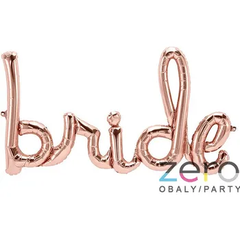 Balónek Balónek nafukovací fóliový 'Bride' 84x48 cm - růžové zlato