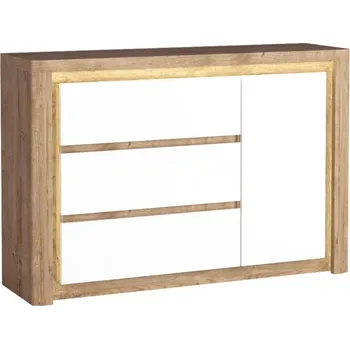 přebalovací pult a komoda Casarredo Komoda 1D3S LABRO dub ribbeck/bílá lesk