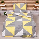 Bavlněné povlečení 140x200+70x90 Geometrie žlutá