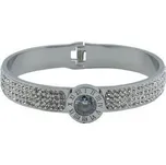 Doria Náramek stříbrný z oceli se zirkony L243
