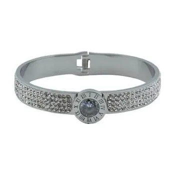 Náramek Doria Náramek stříbrný z oceli se zirkony L243