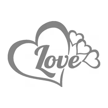 Samolepící dekorace SAMOLEPKA Love nápis se srdíčky (17 - šedá) NA AUTO, NÁLEPKA, FÓLIE, POLEP, TUNING, VLASTNÍ TEXT, TISK, AUTOSAMOLEPKY.cz, POLEPY, OBRÁZEK, LOGO, SAMOLEPKY
