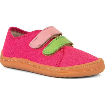 Dívčí tenisky Barefoot plátěné jarní boty - Pink Fuchsia, Froddo Velikost: 31