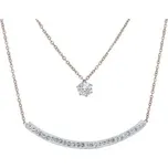 Doria Řetízek dvojitý z oceli rose gold se zirkony