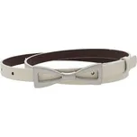 Doria Dámský pásek kožený bílý s mašlí OD026
