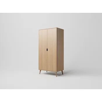 Šatní skříň SCANDIA Dvoudveřová retro skříň SC-D01C, dub