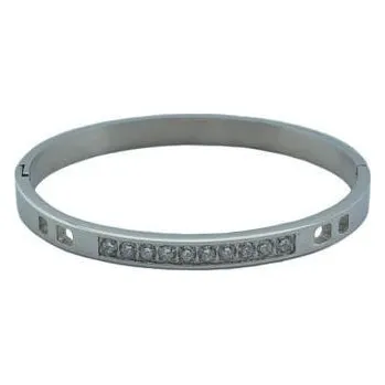 Náramek Doria Náramek stříbrný z oceli se zirkony S - CRYSTAL