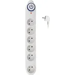 Solight PO64 přepěťová ochrana, 150J, 6 zásuvek, 5m, bílá