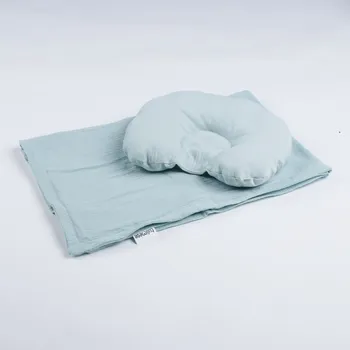 Příslušenství pro dětskou postel a kolébku Tulimese Souprava do kočárku mušelínová mentolová