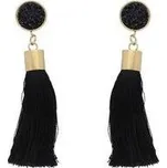 Doria Náušnice z oceli třásňové černé J373