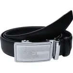 CezMar Pánský elegantní kožený černý pásek OP026 Velikosť: 90 cm