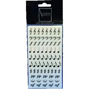 Dva archy samolepek hudebn znaky 1326094