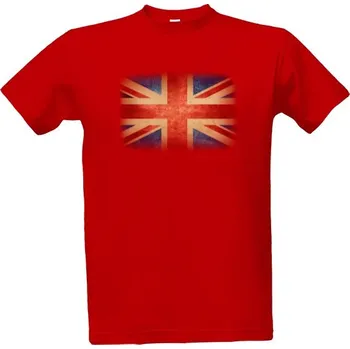 Tričko s potiskem Anglická vlajka pánské