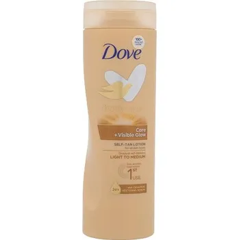 Samoopalovací přípravek DOVE Body Love Care + Visible Glow Self-Tan Lotion 400 ml Light To Medium