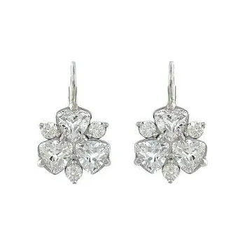 Náušnice Stříbrné náušnice velká květina