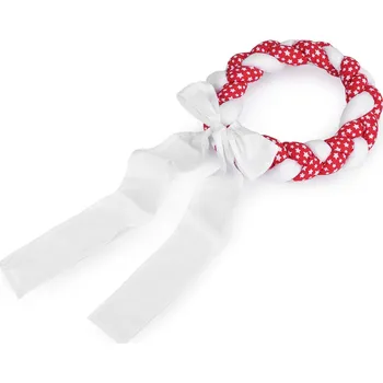 Vánoční dekorace Stoklasa Vánoční pletený látkový věnec bavlněný