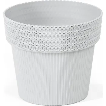 Květináč Plastový květináč Pola Jumper 200 mm, světle šedý (120246 007 LA804 Pola jumper sv.šedá obal)