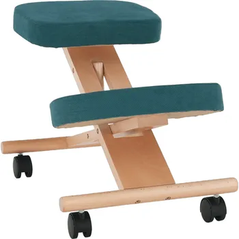 Tempo Kondela Ergonomická klekačka, petrolejová / buk, FLONET