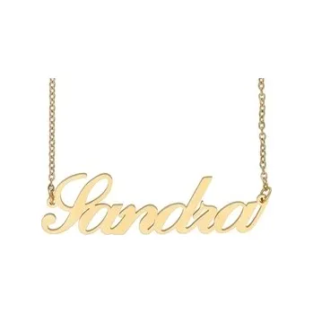 Řetízek Doria Řetízek z oceli se jménem SANDRA zlatá ocel